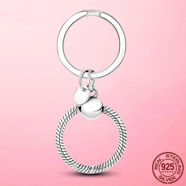 Брелок из стерлингового серебра 925 пробы, оригинальный брелок из серебра 925 пробы, бусины-шармы, подходят для женщин, браслетов, DIY, аксессуары, ювелирные изделия