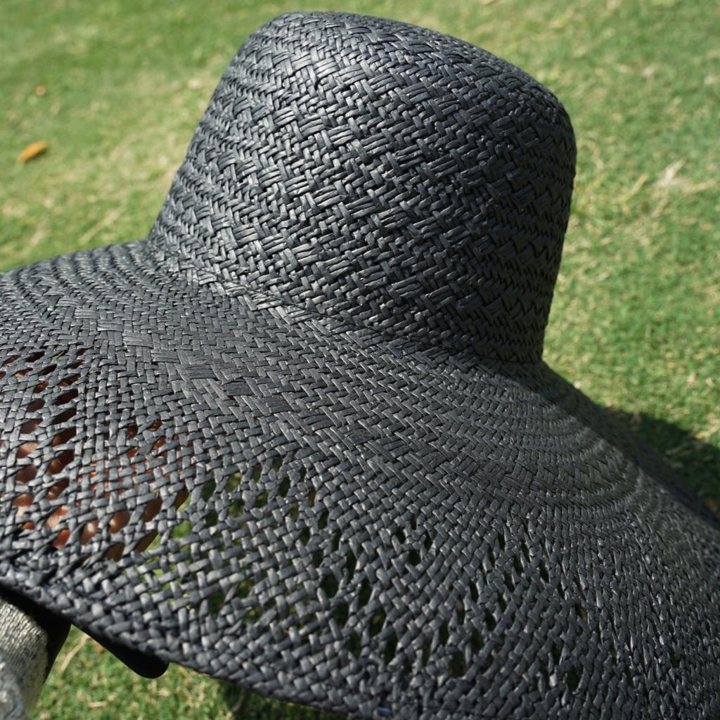 Французский ретро Хепберн Черная Широкополая Плетеная Шляпа-Бассейн Цилиндр Женская Летняя Шляпа от Солнца Защита от Солнца Отпуск Пляж Соломенная Шляпа