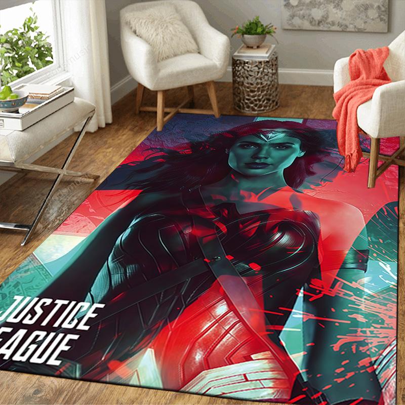 Super Hero Fashion Floor Mat Non-Slip Washable Rug for Living Bedroom