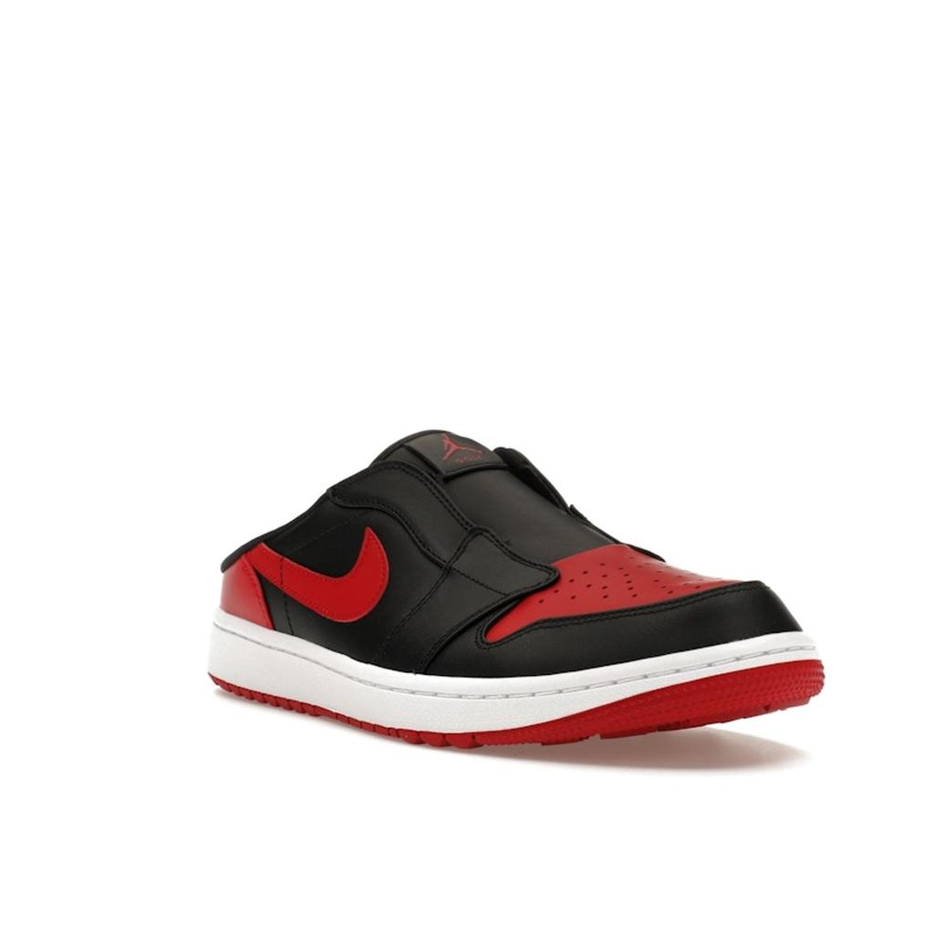 Air Jordan 1 Mule Golf Bred Unisex Sneakers Black White Varsity-Red FJ1214-001