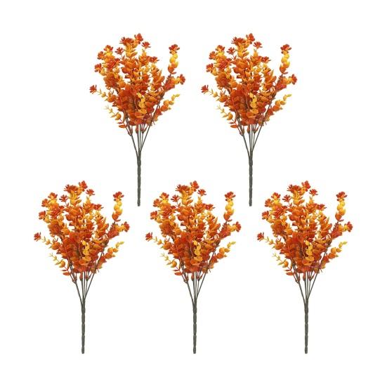 5 шт./компл. Осенний искусственный эвкалипт реалистичные поддельные пластиковые растения Хэллоуин День благодарения Фестиваль урожая в помещении