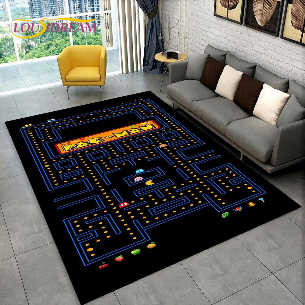 Pacman Retro Classics Game Gamer Area Rug,Carpet Rug for Home Living Room Children Bedroom Sofa Doormat Decor,Non-slip Floor Mat