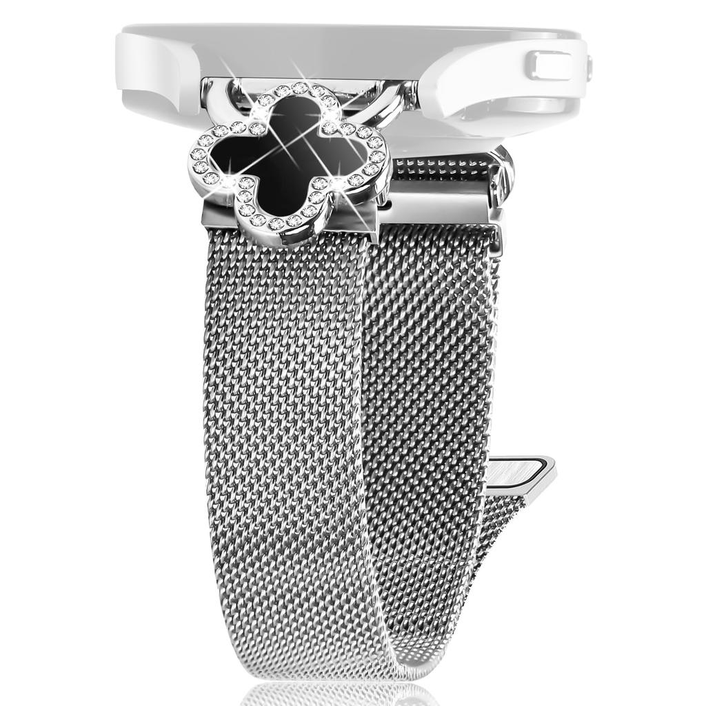 For Realme Techlife Watch S100 Milanese Band Stainless Steel Magnetic Watch Strap with Clover Connector, Size: S