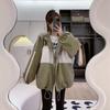 European Station Fashion Thickened Padded Autumn and Winter New Loose Hooded Jacket Casual Padded Sports Baseball Uniform