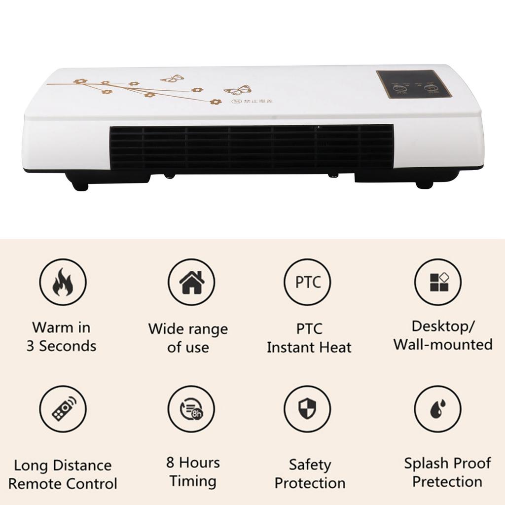 Настенный кондиционер с таймером и пультом дистанционного управления, портативный мини-электрический охладитель и обогреватель для спальни, ванной комнаты