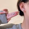 Серебряные серьги-гвоздики с изысканными цирконами в форме сердца, женские серьги в стиле легкой роскоши, нишевый дизайн, корейская версия серег в стиле холодного ветра