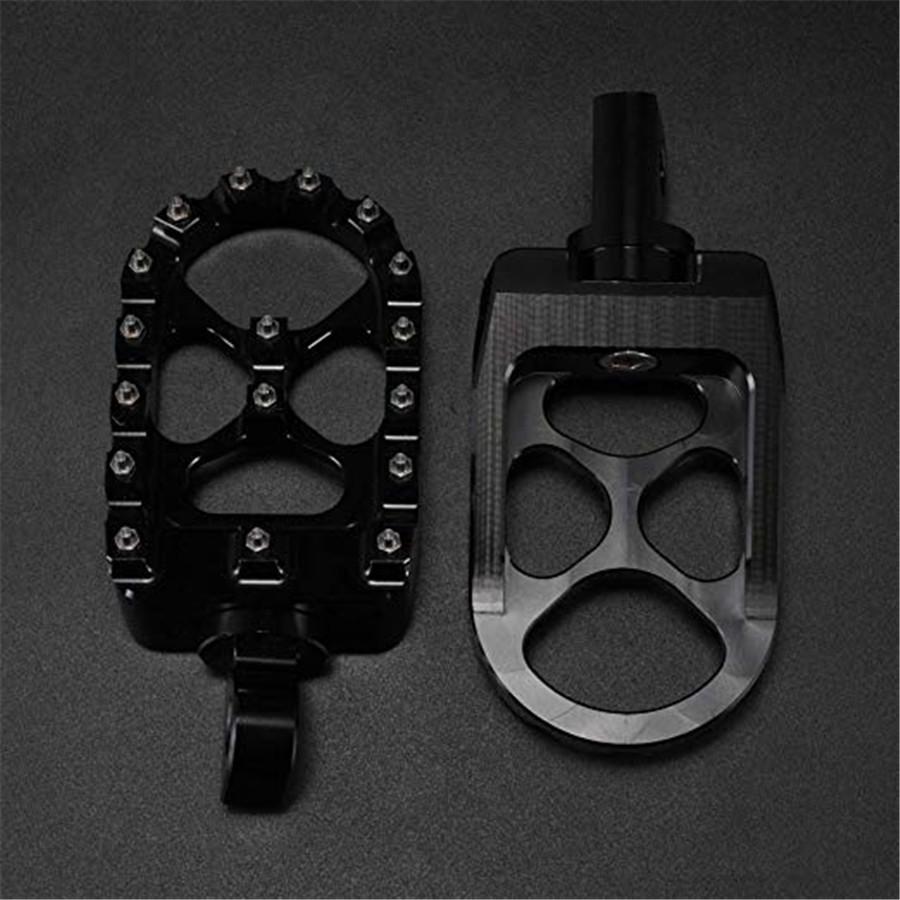 Cnc Wide Fat Footpegs Foot Pegs Rotating Footpegs Black For Dyna Sportster Iron 883 Fatboy Bobber