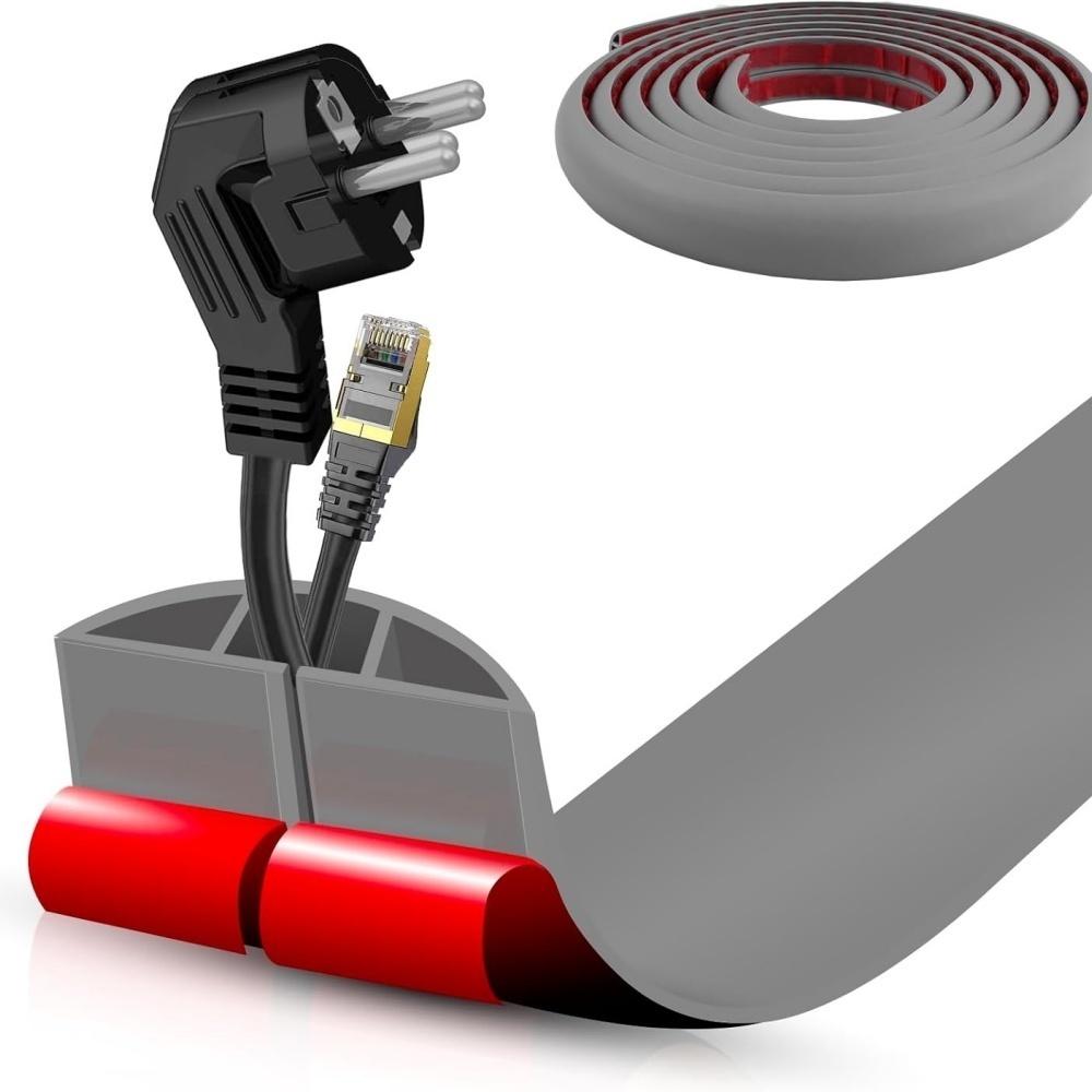 1PC 1m/2m/3meters Floor Cord Cover Extension Wiring Duct Protector Power Cable Protector Covers Practical Wire Organizer