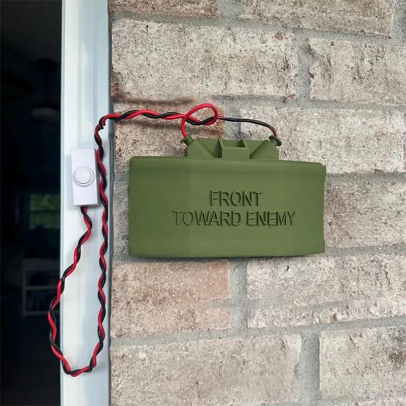 Кольцо Cam Claymore Mine Дверной звонок Поддельные Мины Реквизит Не беспокоить Дверной звонок Розыгрыш Дверной звонок Шутник Вещи Для Взрослых, Шутка Подарки