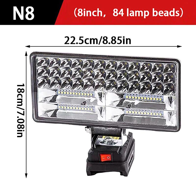 For Makita 18V Li-ion Battery LED Work Light 3/4 Inch Flashlight Portable Emergency Flood Lamp Camping Lamp