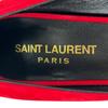 Безупречные туфли SAINT LAURENT с острым носом на шпильке Красная замша 37.5 Б/у