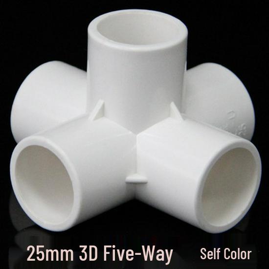 Многопроходные фитинги из ПВХ: Тройник 3D, 4-ходовой, 5-ходовой, 6-ходовой, Угольник 90° для водопроводных труб (Размеры: 20, 25, 32, 40, 50).