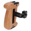 Camera Cage Handle Grip DSLR Camera Cage Top Handle Wood Grip with Cold Shoe Mount Universal
