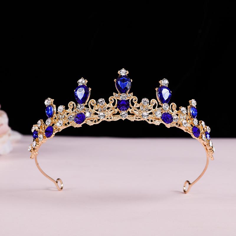 Children'S Crown Headgear Princess Girls' Crown Crystal Big Headband Pink Frozen Children'S Birthday Hair Accessories