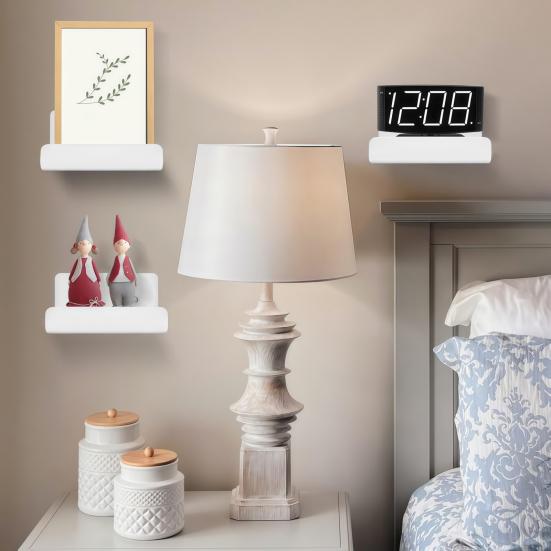 3 шт. Акриловые настенные полки Полки для хранения для небольших помещений Простая установка Универсальные полки для хранения в ванной