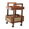 2 Tier Mobile Cart for Storage And Organization with Wheels Living Room
