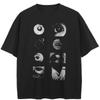 Streetwear Eyes Graphic T-Shirt Cotton Unisex Tops Tees Summer Short Sleeves T Shirt