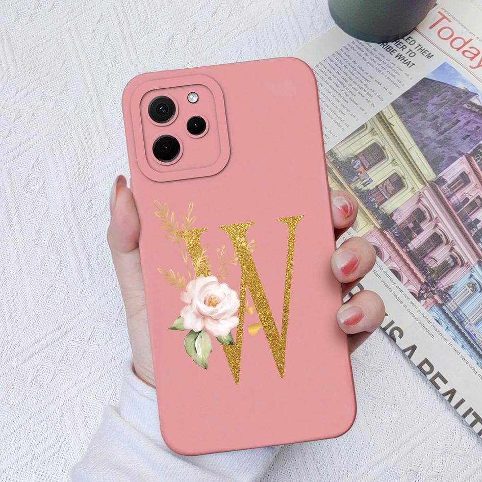 Силиконовый чехол для Honor 9C 9S 9X Pro Magic5 Pro X7A X8A, чехол с модными цветочными буквами, матовый противоударный мягкий жидкий силиконовый квадратный бампер для чести