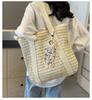 2025 New Straw Plaited Woven Women's Roomy Bag Casual Versatile Single Shoulder Bag High Capacity Seaside Beach Bag Vacation Commuter Large Tote Bag