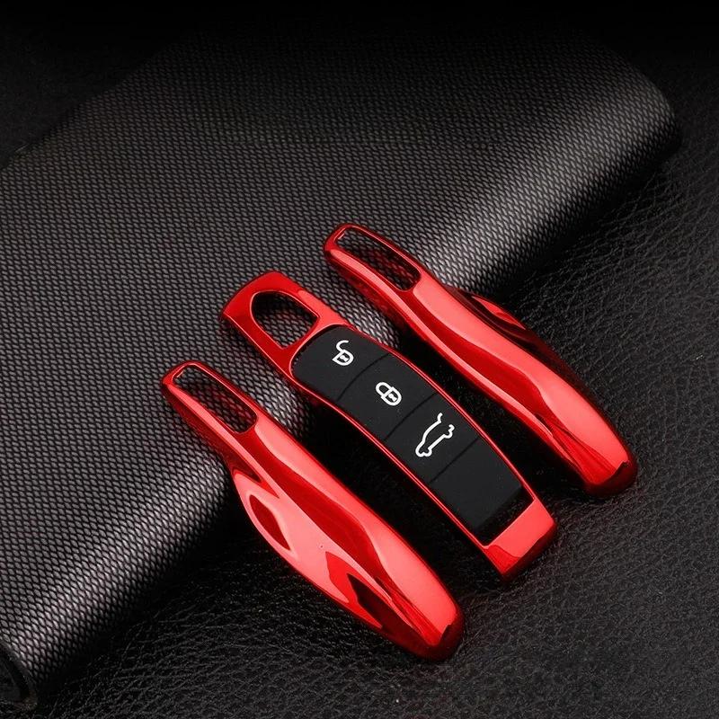 Для Porsche Panamera Spyder Carrera Macan Boxster Cayman Cayenne 911 970 981 991 автомобильный смарт-брелок для дистанционного ключа чехлы набор оболочек