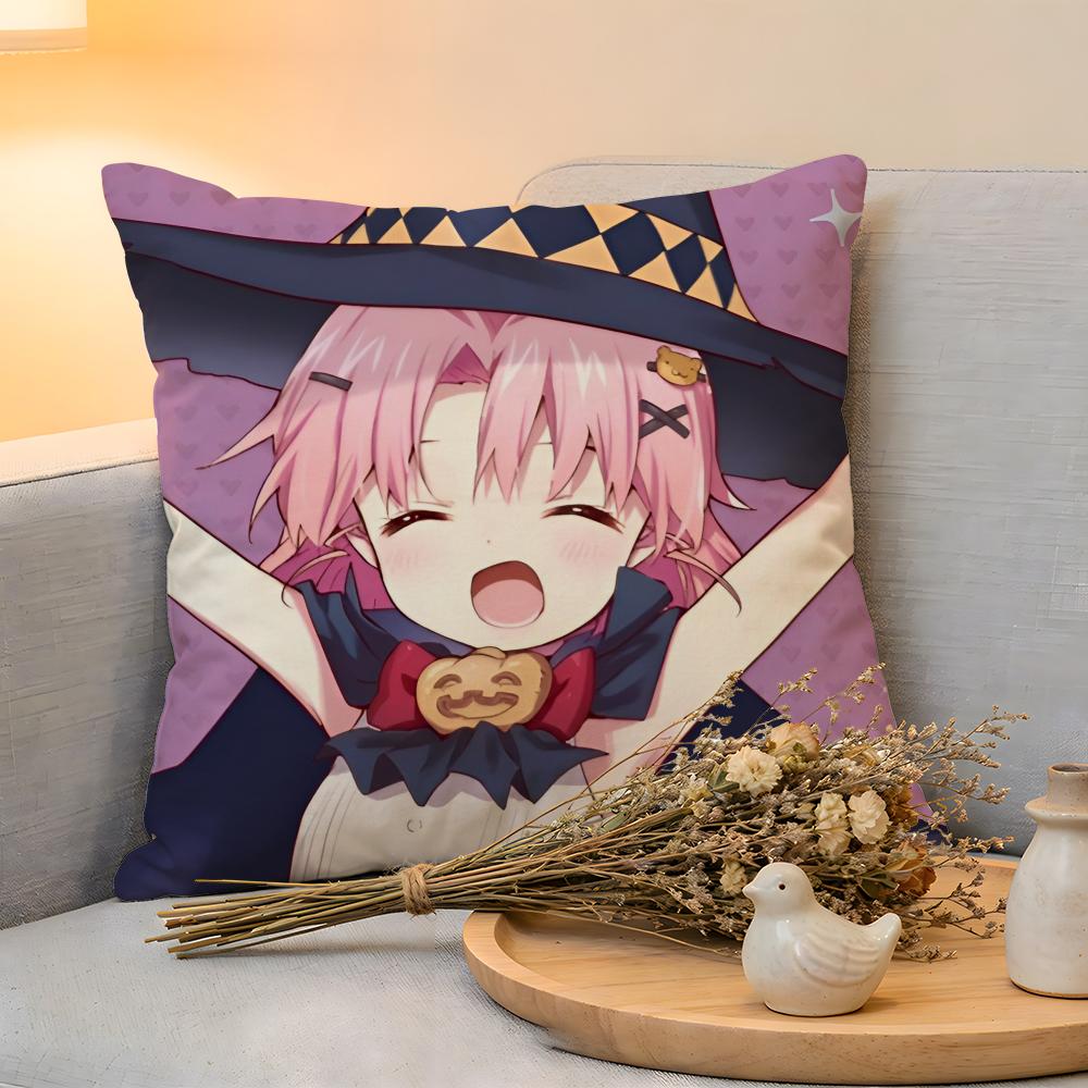 Cushion Cover Linen SkinFriendly Soft Decorative Case For Sofa Home Decor Kwaii Anime Cute SSchoolLives Pillow cover