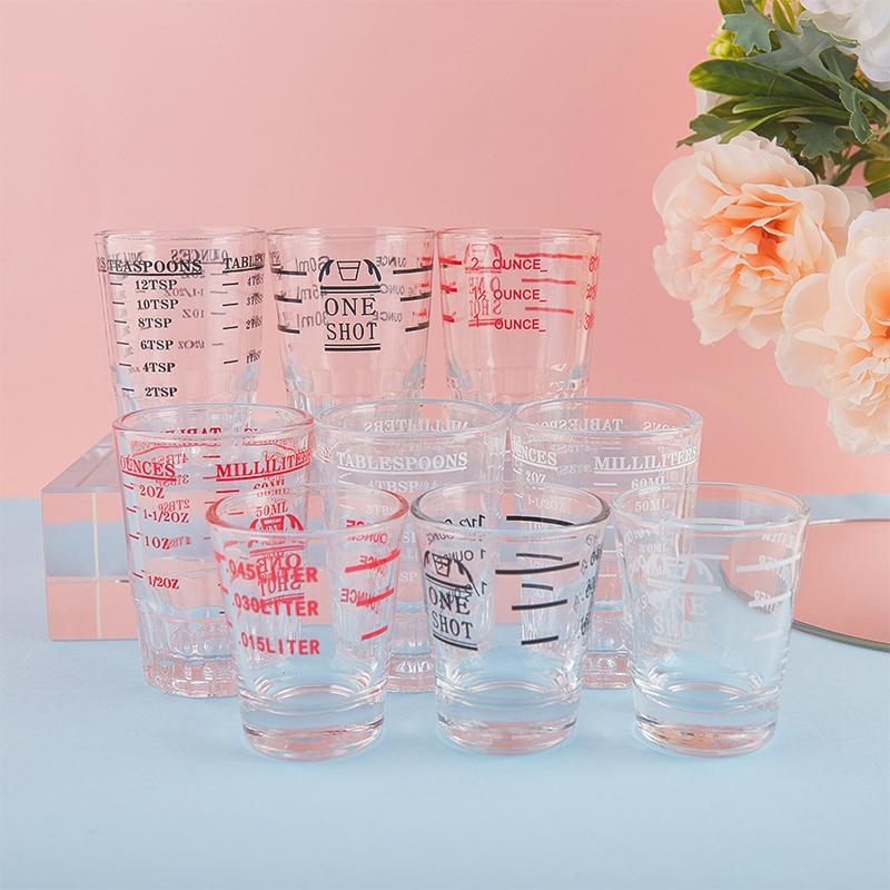 Стакан из утолщенного стекла, мерный стакан, рюмка, унция, чашка для эспрессо