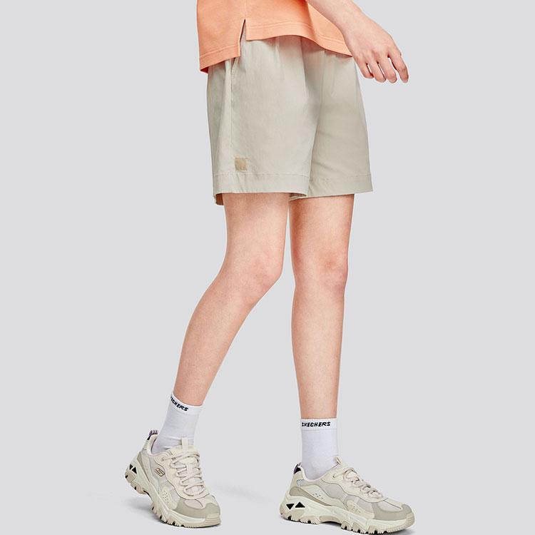 Skechers Однотонные повседневные шорты со средней посадкой, отводящие влагу, быстросохнущие, прямого кроя, женские, серебристо-серые, L224W032-001K