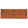 Vintage Wooden 6-Drawer Storage Cabinet | Pine Wood Desktop Organizer with Iron Frame | Retro Office & Craft Supply Organizer