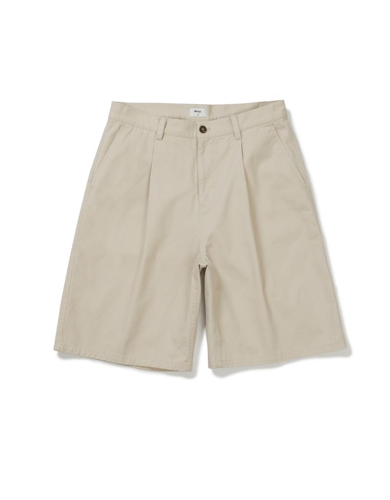 MMLG Relax Pleat Cotton Shorts (4Color)