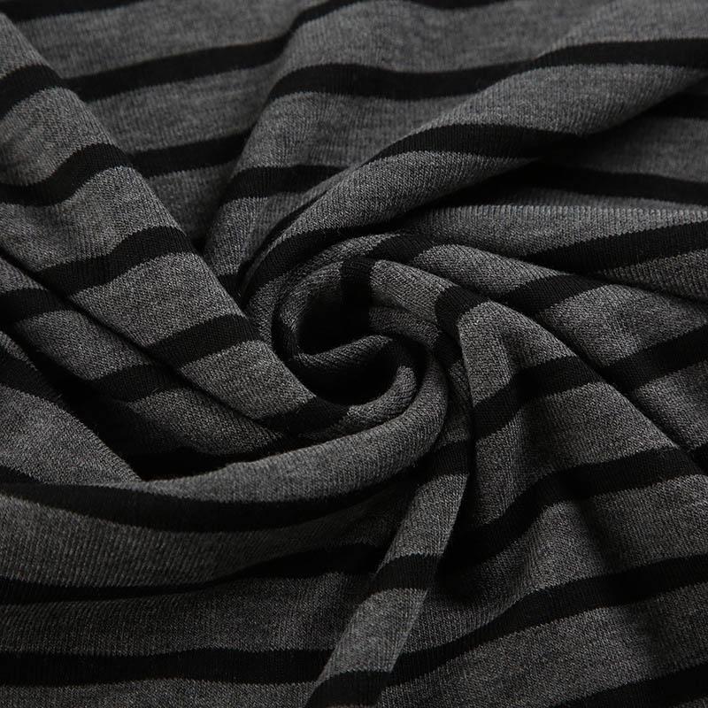 Харадзюку Базовая Приталенная Футболка с Длинным Рукавом в Полоску с Открытыми Плечами и Круглым Вырезом, Корейский Уличный Стиль, Весна Осень Y2K Женская Серая Футболка