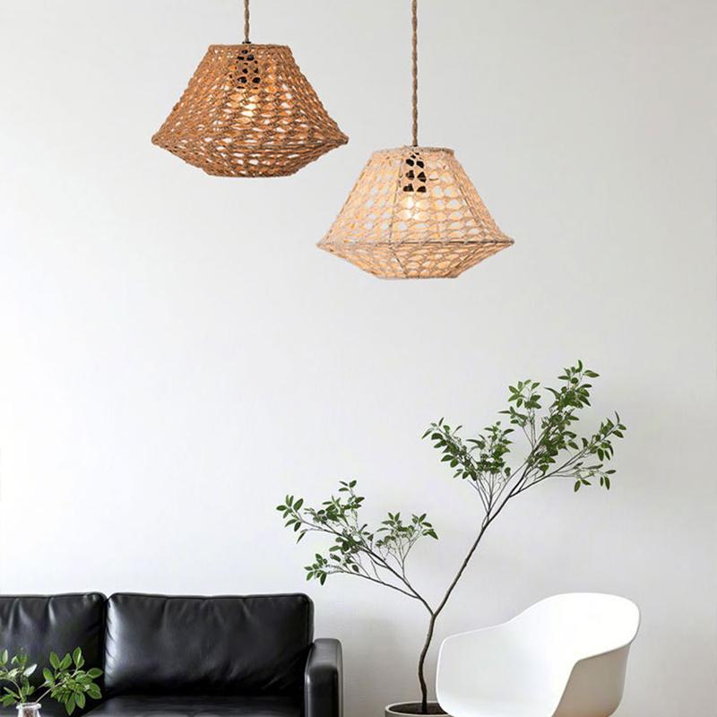 1 шт. Макраме Подвеска Бохо Шик Ручная работа Осветительный прибор для гостиничного номера Богемный Хоумстей 30x30x19,5 см