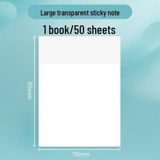 Transparent Sticky Notes: Adhesive, Tearable, Perfect for Handwritten Notes and Highlighting Key Points. Ideal for Students.