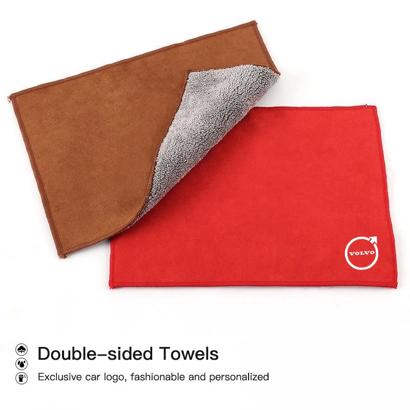 New Volvo Microfiber Cleaning Cloths Towel Wash Car Rags Tools For XC90 V90 V60 XC60 V40 EC40 EX40 S80 S60 S90 C40 XC40 V70 XC70