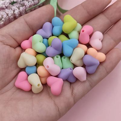 Сердце 15x11 мм резиновые 60 шт. однотонные бусины креативные ювелирные аксессуары «сделай сам» материалы для изготовления модная цепочка для мобильного телефона