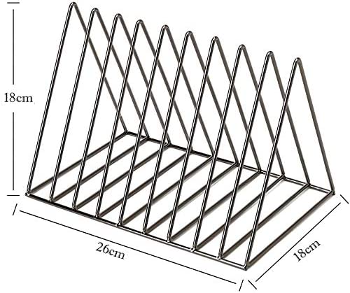 Metal Record Stand - Record Storage | Triangle Display Stand for 60 Records | LP Storage Case Newspaper Rack | Vinyl Record Holder for Office CD Maga
