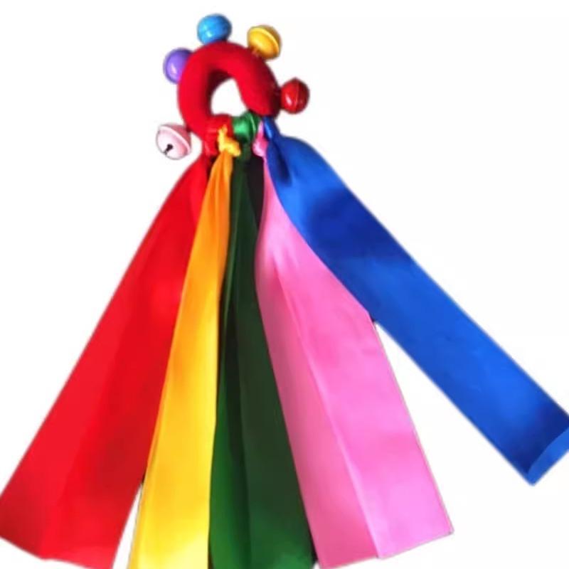 1 шт., цветные ленты, кисточки, ремешок на запястье, колокольчики для соревнований, спортивных встреч, принадлежности для поддержки, шумелки, вечеринки, танцы, декор для рук