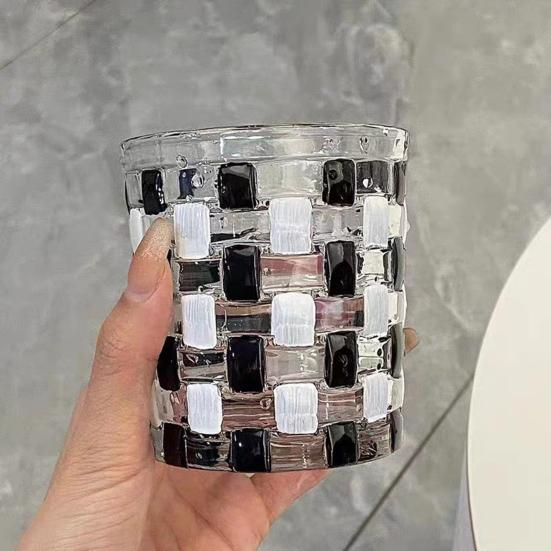 Multicolor Mosaic Glass Water Cup Tea Coffee Stained Glass Design Water Bottle Dining Table Accent Decorative Drinkware