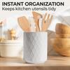 MIAMIO Керамический органайзер для кухонной утвари Фермерский декор для организации столешниц и хранения кухонных принадлежностей и аксессуаров Коллекция Palmanova - Держатель/Кухня