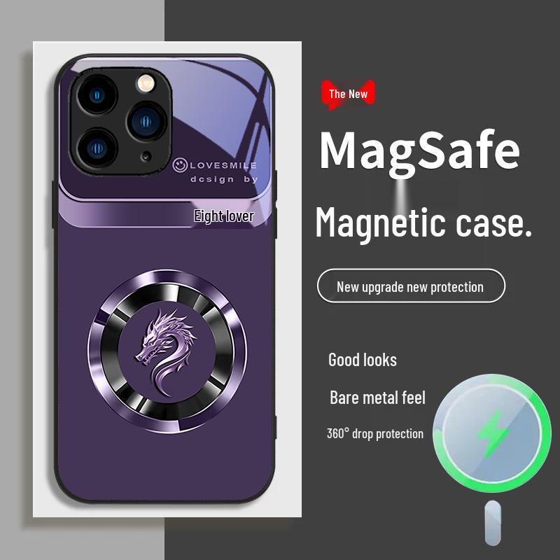 Чехол для телефона Apple 11 Ring Dragon Head Plus с магнитным креплением Promax All-inclusive 12, защитное стекло от падений 13, роскошный чехол.