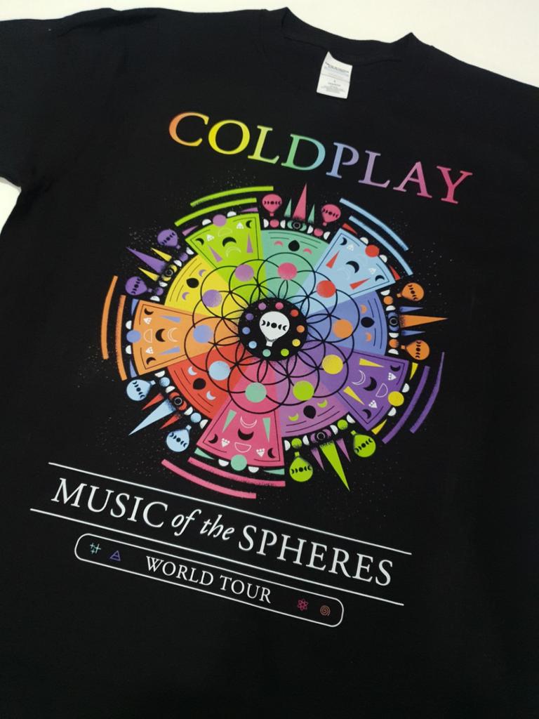 Футболки Cold-play Music of The Spheres World Tour 2025 Футболки из хлопка Тяжелая футболка с графическим принтом Mental Fashion Футболки с коротким рукавом унисекс