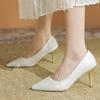 Модные новые женские туфли-лодочки больших размеров с острым носком, туфли-лодочки на высоком каблуке, свадебные туфли на каблуке для женщин Zapatos De Mujer