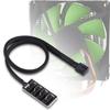 4-Pin Connector PWM Fan Hub Black Power Splitter Connector Fan Splitter Cable  PC Case Internal