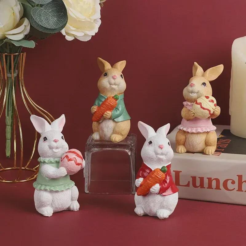 Easter Bunny Garden Ornaments: Courtyard, Windowsill & Micro Bonsai Decorations