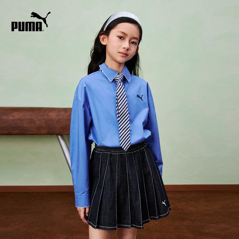 PUMA Girls' Long Sleeve Cotton Shirt