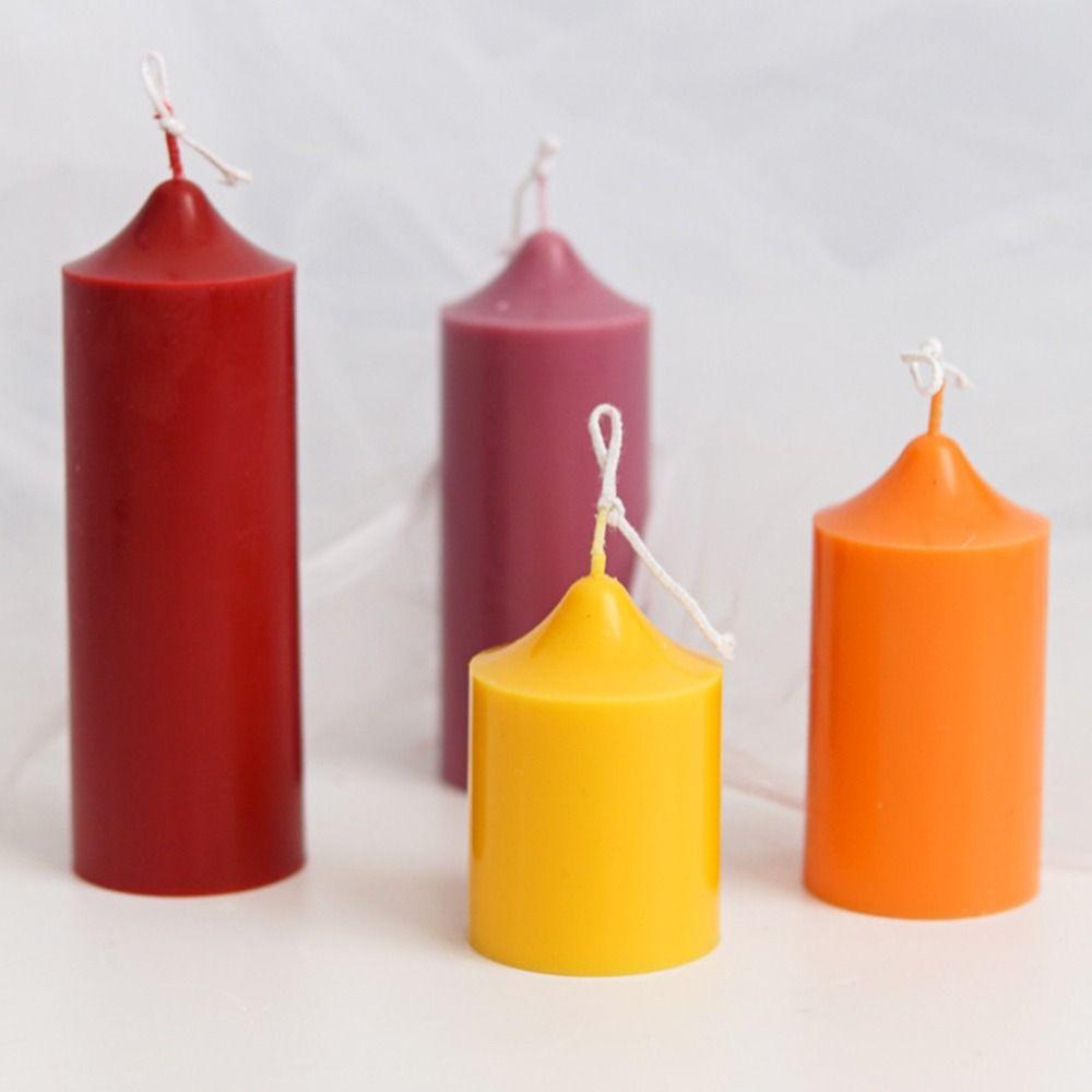 Supplies Party Clay Tools Clear Plastic Cylindrical Candle Mould Cake Decoration Church Soap Molds