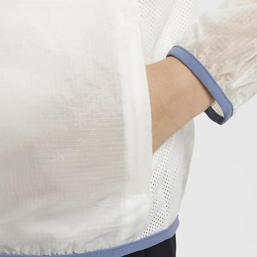 Nike Hooded Logo Print Long Sleeve Jacket Kids Jackets Sail-White HM4637-133