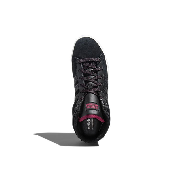 Adidas Neo Cf Daily Qt Mid Прочные Легкие Высокие Кеды Женские Кроссовки Угольно-Черные B74252