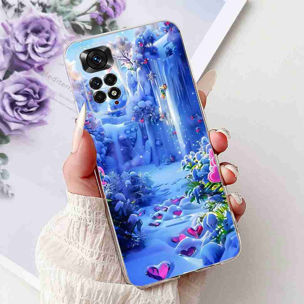 Чехол с ярким цветком для Xiaomi Redmi Note 11 4G, силиконовый, мягкий, ударопрочный задний чехол для Redmi Note 11S Note11s Note11 4G
