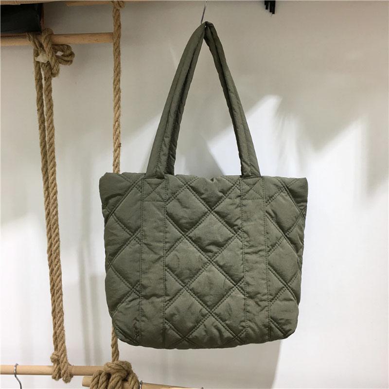 Осенне-зимняя модная новая клетчатая сумка-тоут, мягкая, утолщенная, большая вместительная сумка для покупок, женская, простая, универсальная, сумка для поездок на работу, через плечо