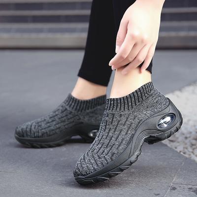 Ленивые слипоны, детские туфли, закрывающие стопу, из сетки, сплетенной в технике флайнит, туфли-носки на воздушной подушке, женские дышащие спортивные туфли